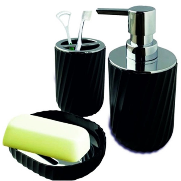 Jaypee 3 Piece Bathroom Accessory Set Soap Dispensers, Toothbrush
